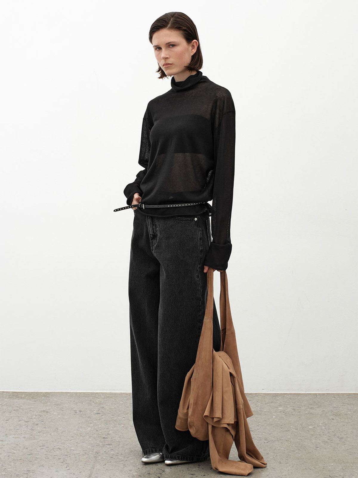 아틀리에 나인(ATELIER NAIN) TWO BUTTON UNBAL DENIM PANTS(PT-5690)