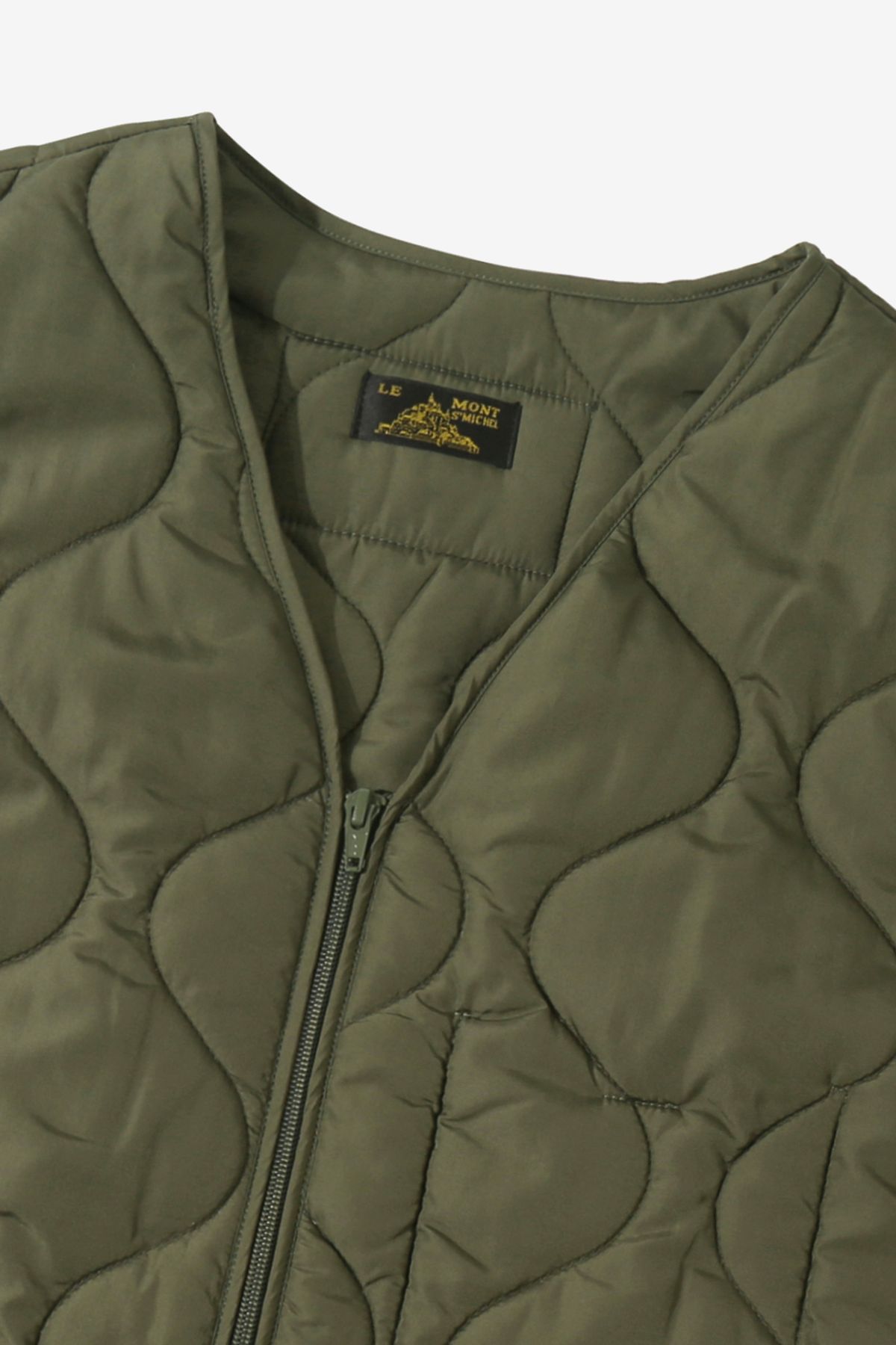 르몽생미셸(LE MONT ST MICHEL) VINIS- sleeveless padded Vest_Khaki