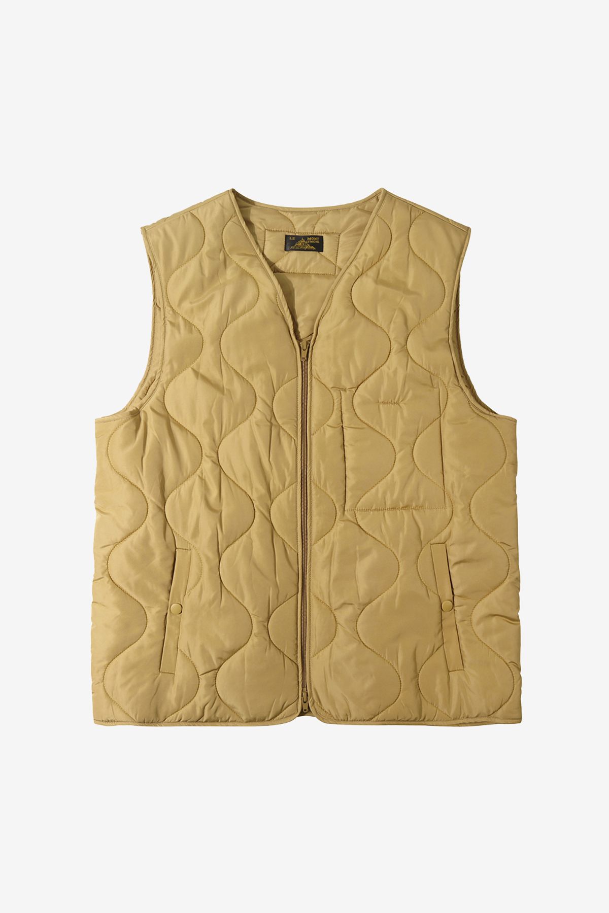 르몽생미셸(LE MONT ST MICHEL) VINIS- sleeveless padded Vest_Camel