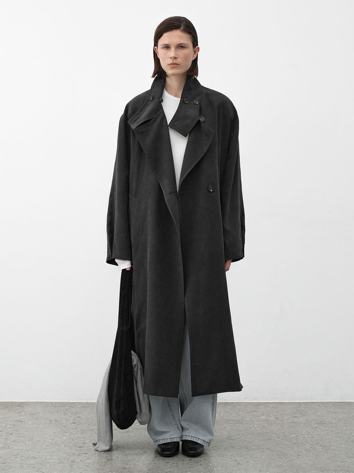아틀리에 나인(ATELIER NAIN) PEACH SHOULDER PAD TRENCH COAT(CT-1466)
