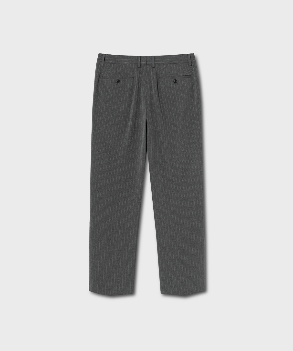 넌블랭크(NONBLANK) 스트라이프 세미 와이드 핏 슬랙스_DARK GREY