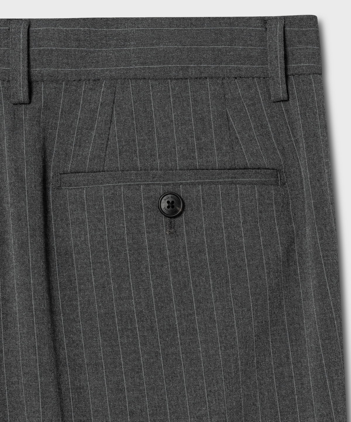 넌블랭크(NONBLANK) 스트라이프 세미 와이드 핏 슬랙스_DARK GREY