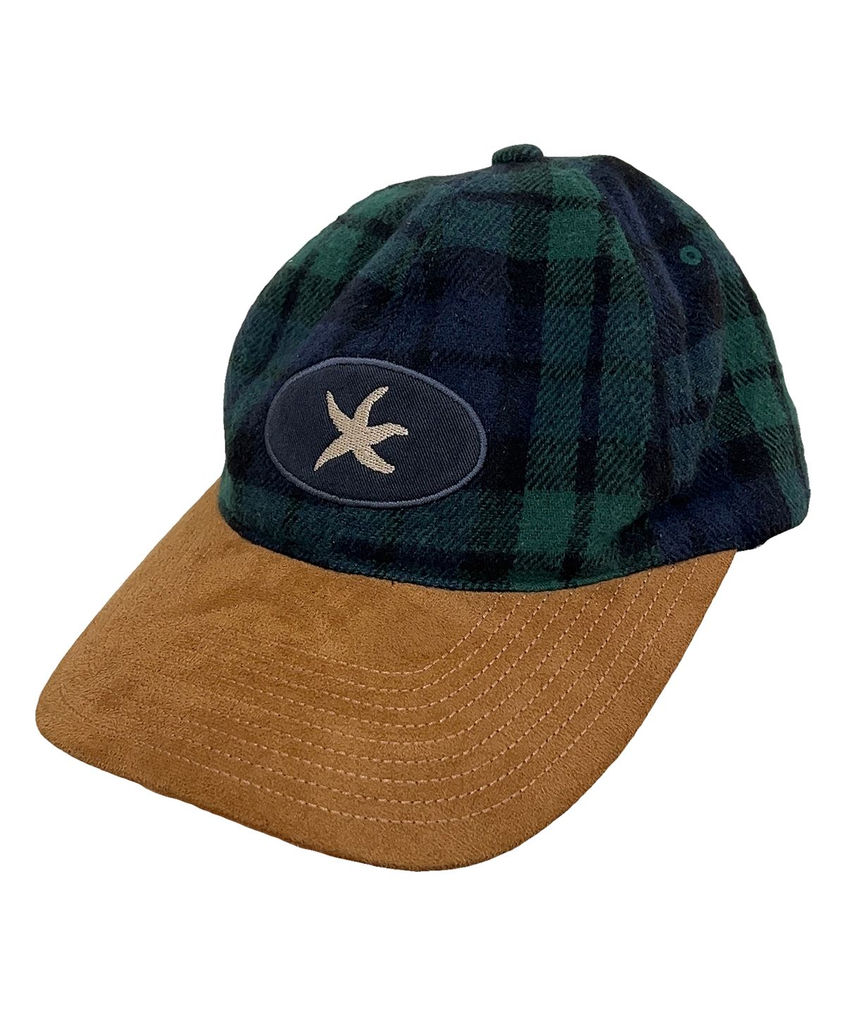 더콜디스트모먼트(THE COLDEST MOMENT) TCM check logo cap (green)