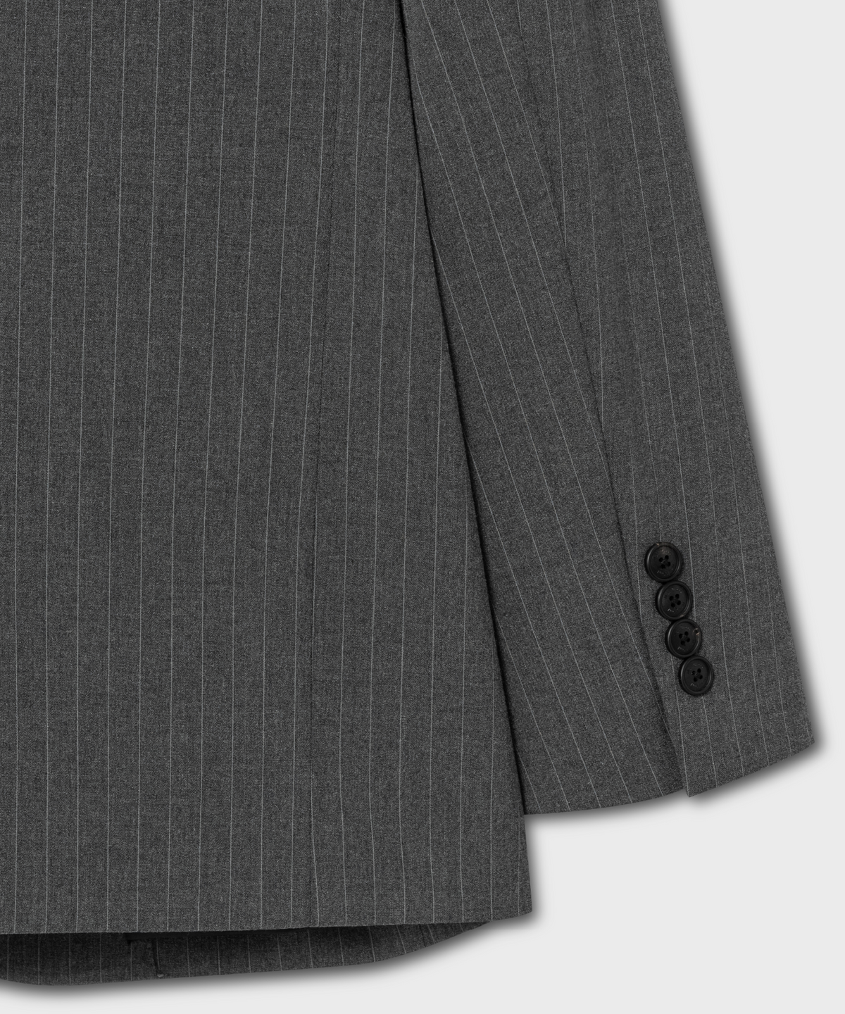 넌블랭크(NONBLANK) 스트라이프 세미 오버 핏 셋업_DARK GREY