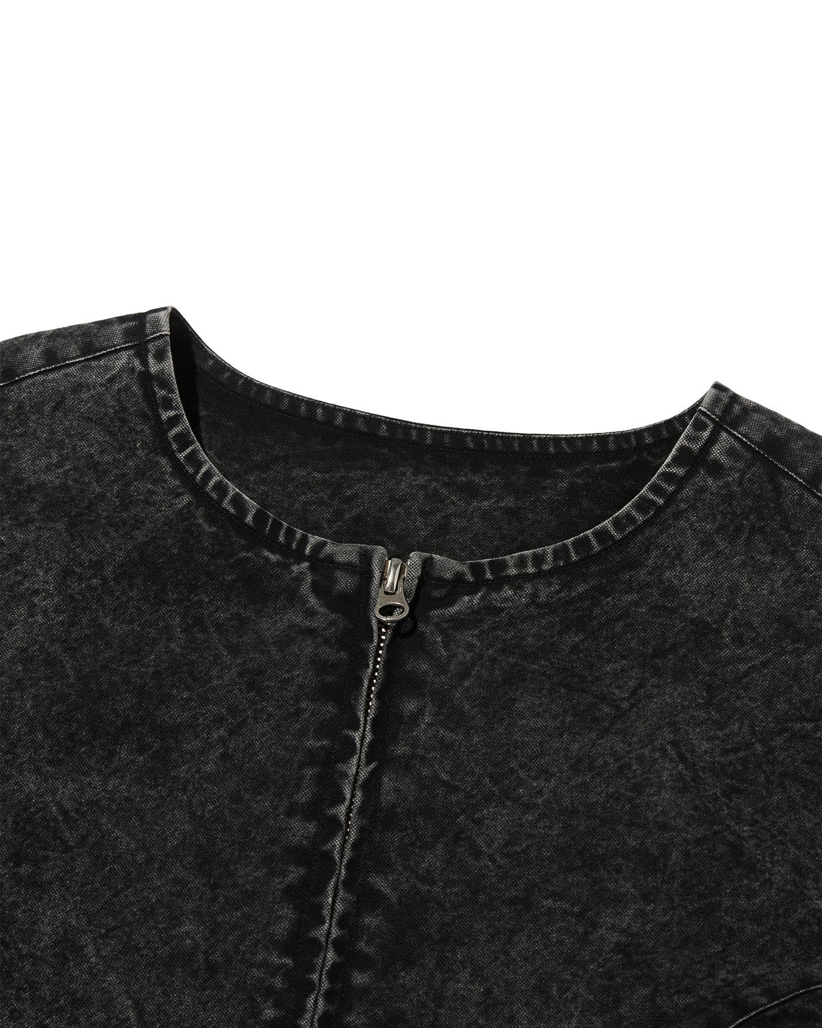 펀치드렁크파티즈(PUNCH DRUNK PARTIES) PCDP Campaign Crop Jacket (WASHED BLACK)