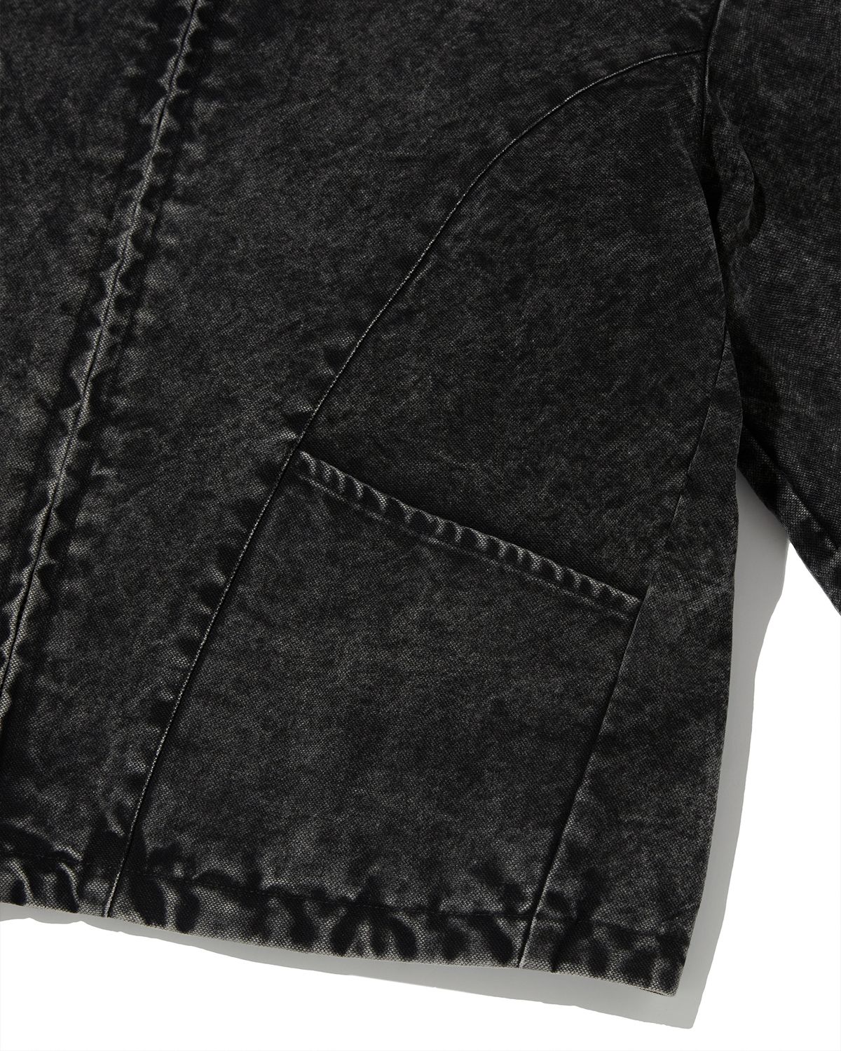 펀치드렁크파티즈(PUNCH DRUNK PARTIES) PCDP Campaign Crop Jacket (WASHED BLACK)