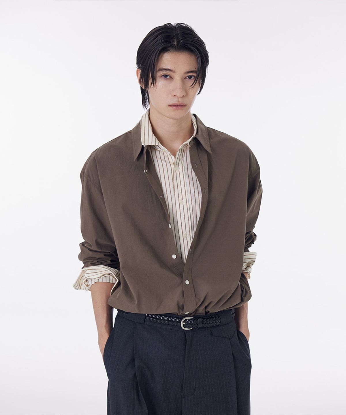 시에클(SIECLE) 컴포트 셔츠 (브라운)
