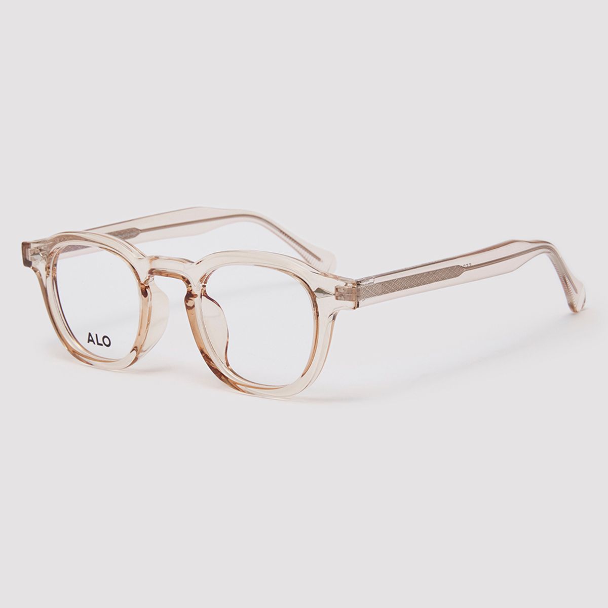알로아이웨어(ALO EYEWEAR) [Essential] AL5501 2525G 아넬 프레임 투명 앰버 안경테 블루라이트 차단 렌즈 선택