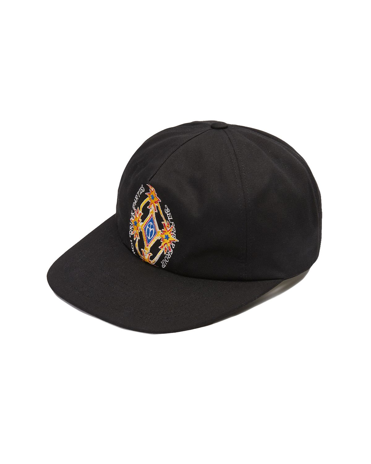 펀치드렁크파티즈(PUNCH DRUNK PARTIES) Crest Logo 5 Pannel Cap (BLACK)