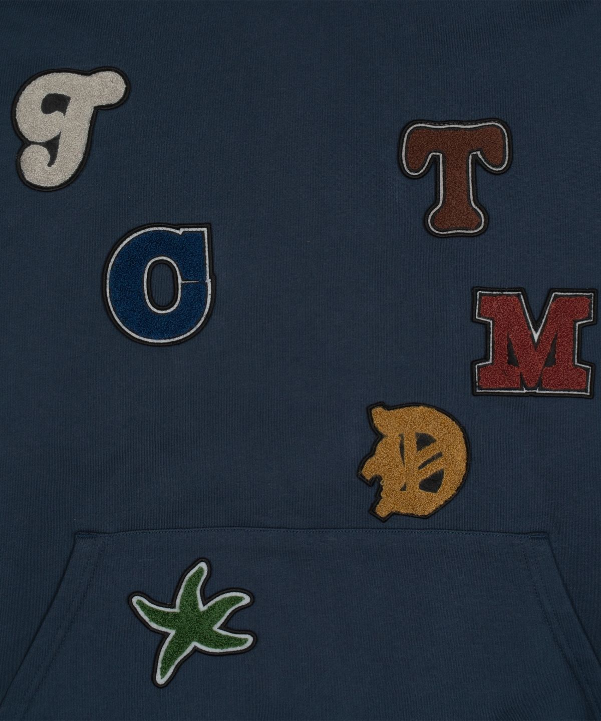 더콜디스트모먼트(THE COLDEST MOMENT) TCM rainbow hoodie (navy)