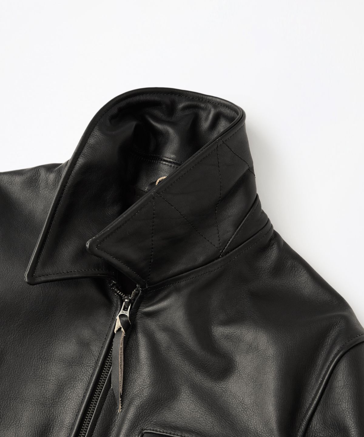 아웃스탠딩(OUTSTANDING) TEA-CORE LEATHER SPORTS JACKET_BLACK