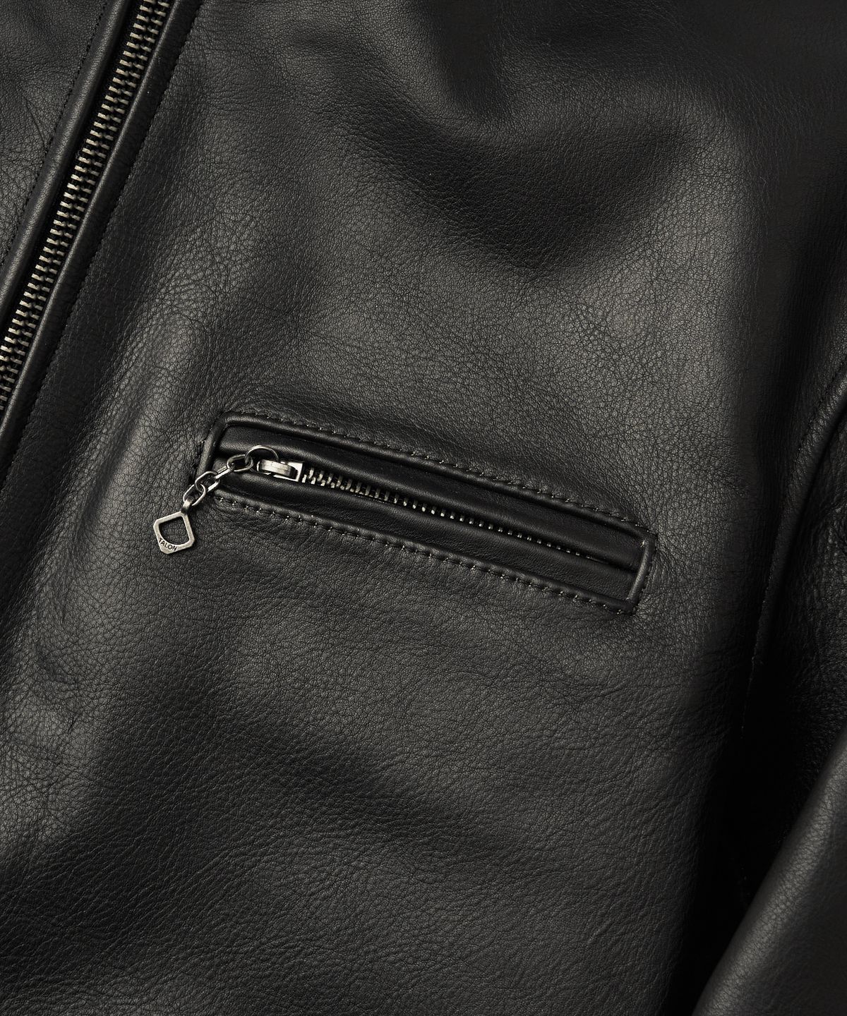 아웃스탠딩(OUTSTANDING) TEA-CORE LEATHER SPORTS JACKET_BLACK