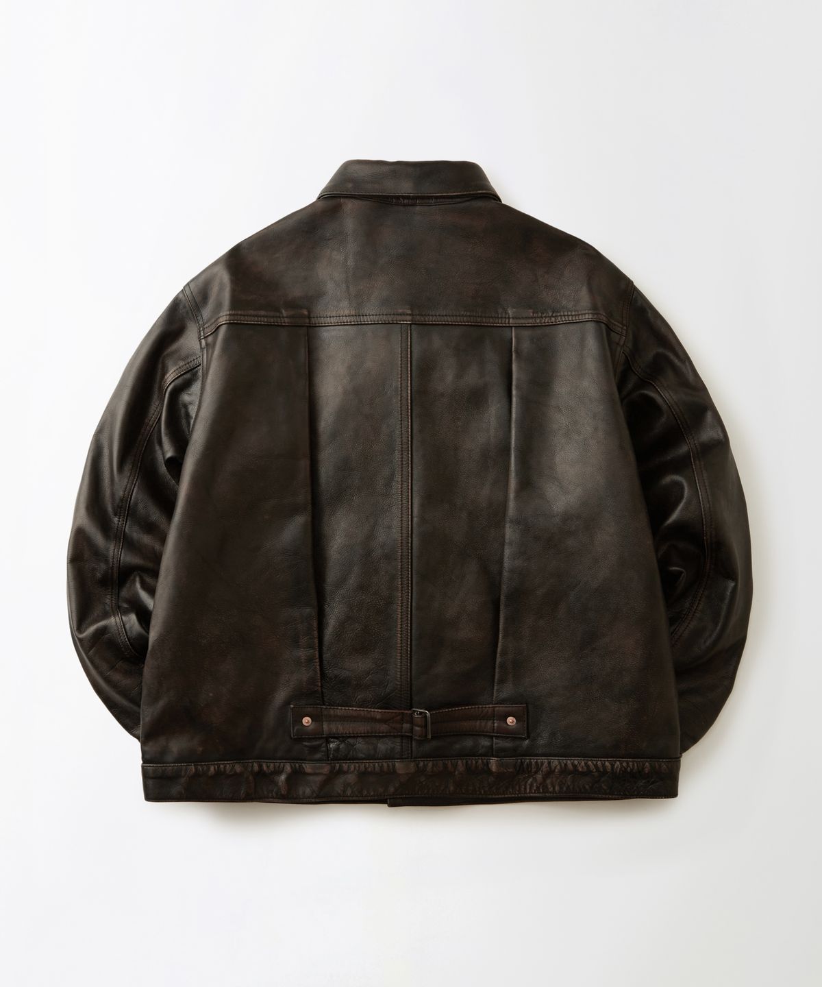 아웃스탠딩(OUTSTANDING) TEA-CORE COWHIDE W.W. II 1ST JACKET_VINTAGE BLACK