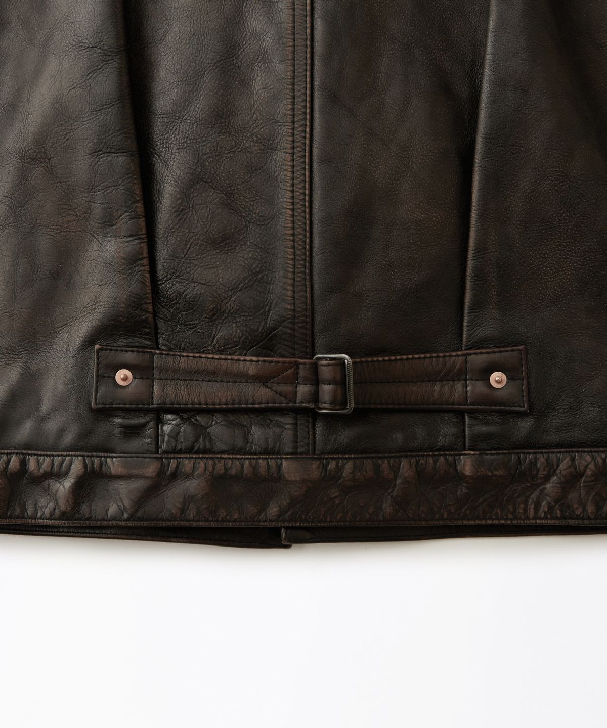 아웃스탠딩(OUTSTANDING) TEA-CORE COWHIDE W.W. II 1ST JACKET_VINTAGE BLACK