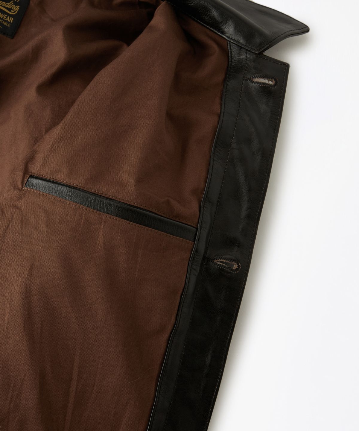 아웃스탠딩(OUTSTANDING) TEA-CORE LEATHER W.W. II 1ST JACKET_BLACK