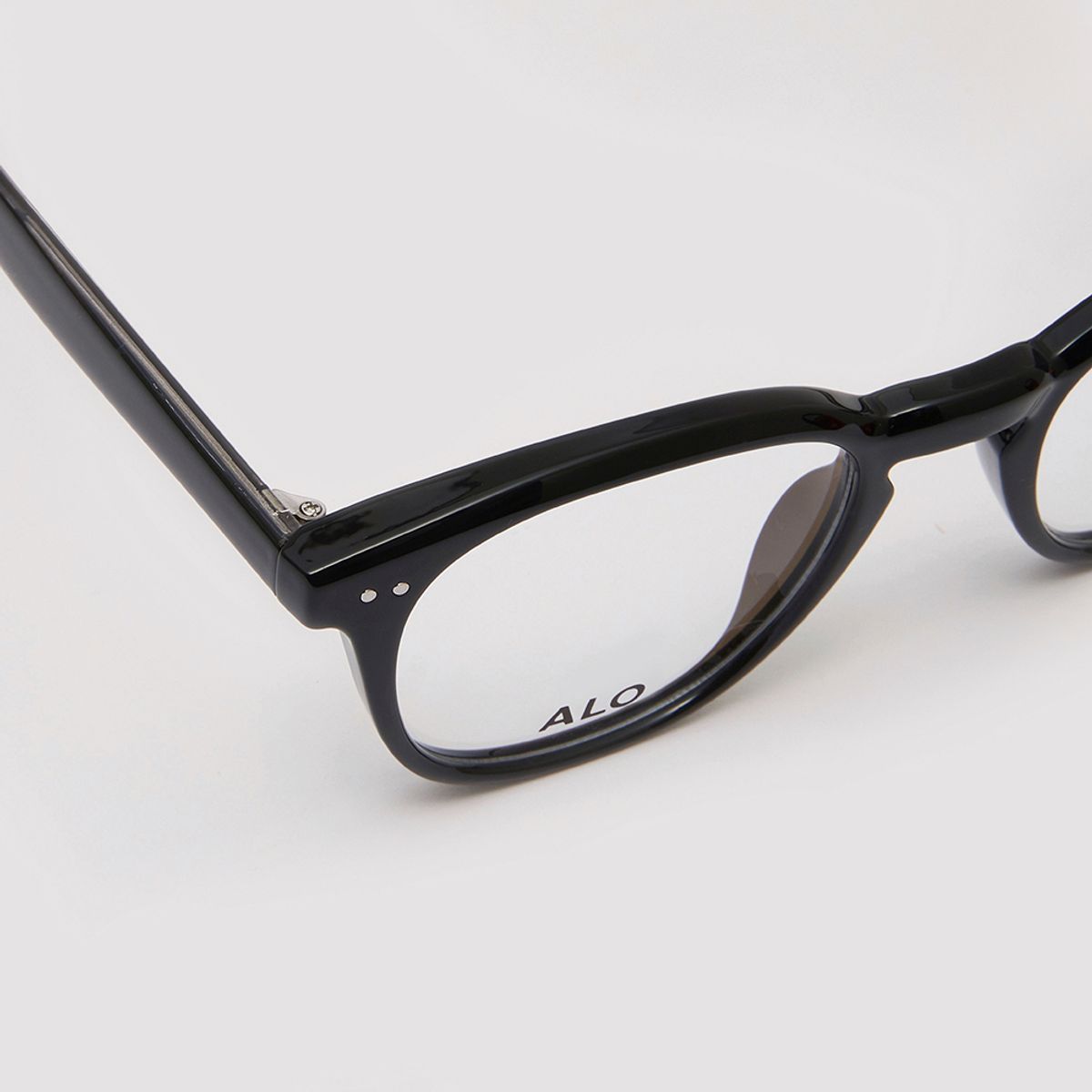 알로아이웨어(ALO EYEWEAR) [Essential] AL5502 0909G 세미오버라운드 블랙 안경테 블루라이트 차단 렌즈 선택