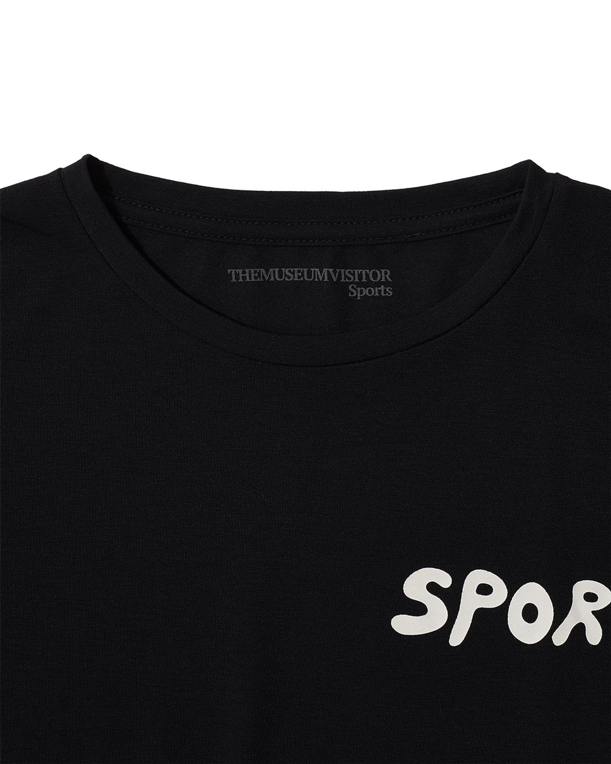 더뮤지엄비지터(THEMUSEUMVISITOR) SPORTS GRAPHIC RUNNING T-SHIRT (BLACK)