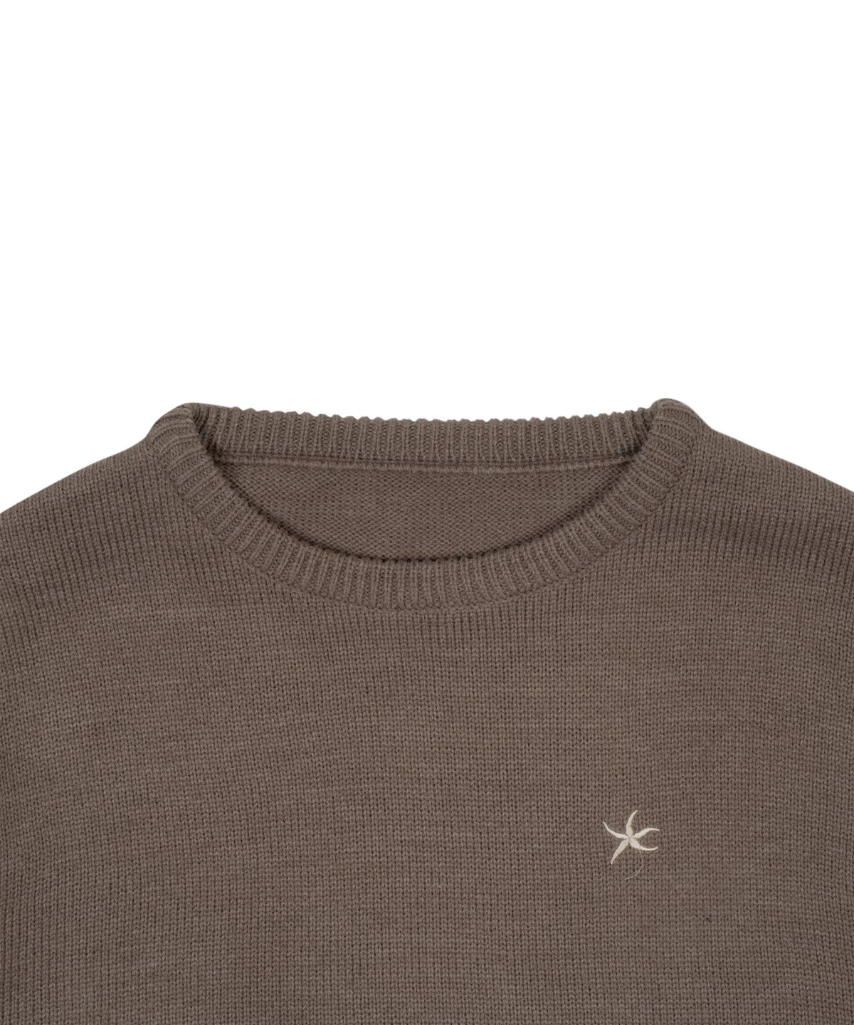 더콜디스트모먼트(THE COLDEST MOMENT) TCM starfish mini logo knit (brown)