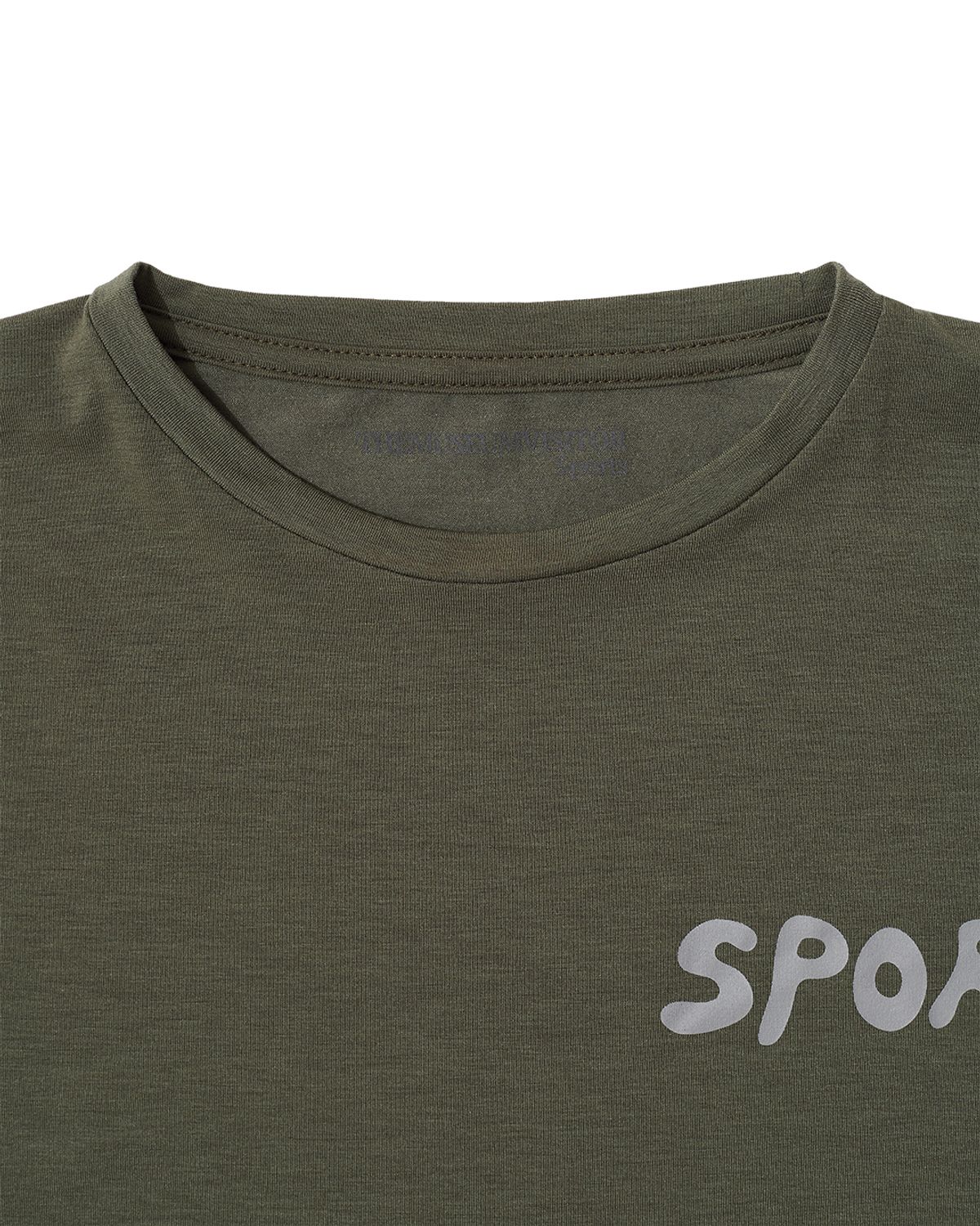 더뮤지엄비지터(THEMUSEUMVISITOR) SPORTS GRAPHIC RUNNING T-SHIRT (KHAKI)