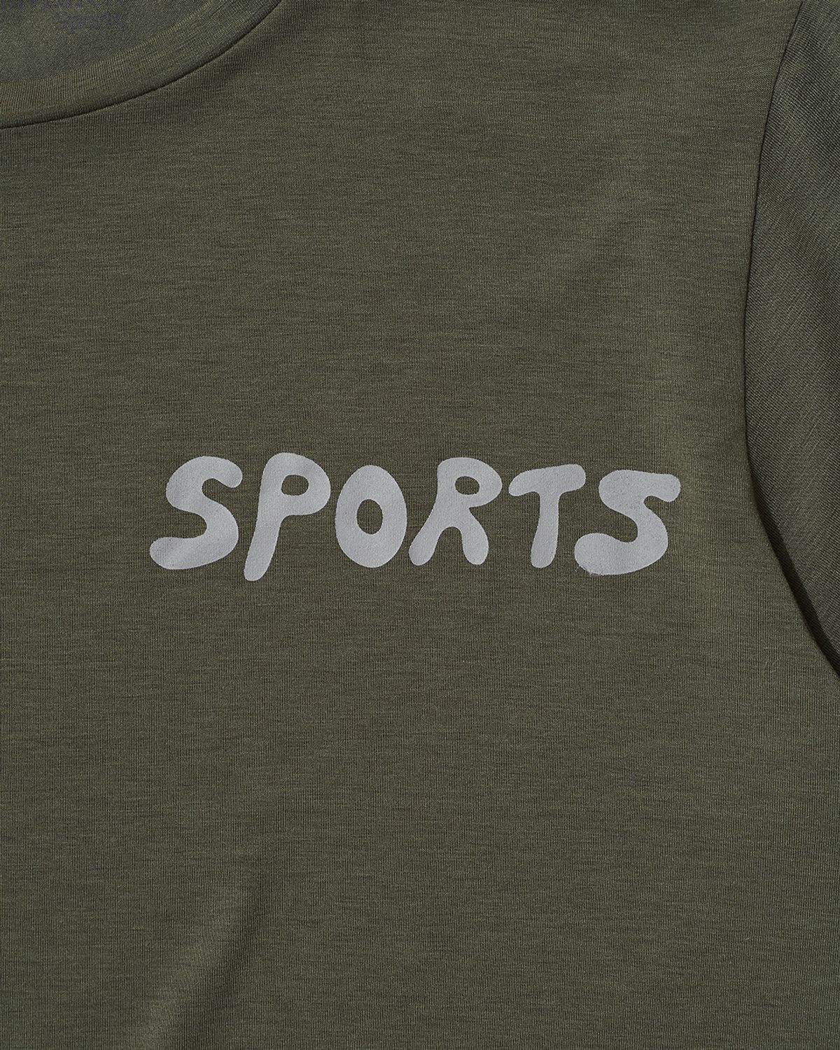 더뮤지엄비지터(THEMUSEUMVISITOR) SPORTS GRAPHIC RUNNING T-SHIRT (KHAKI)