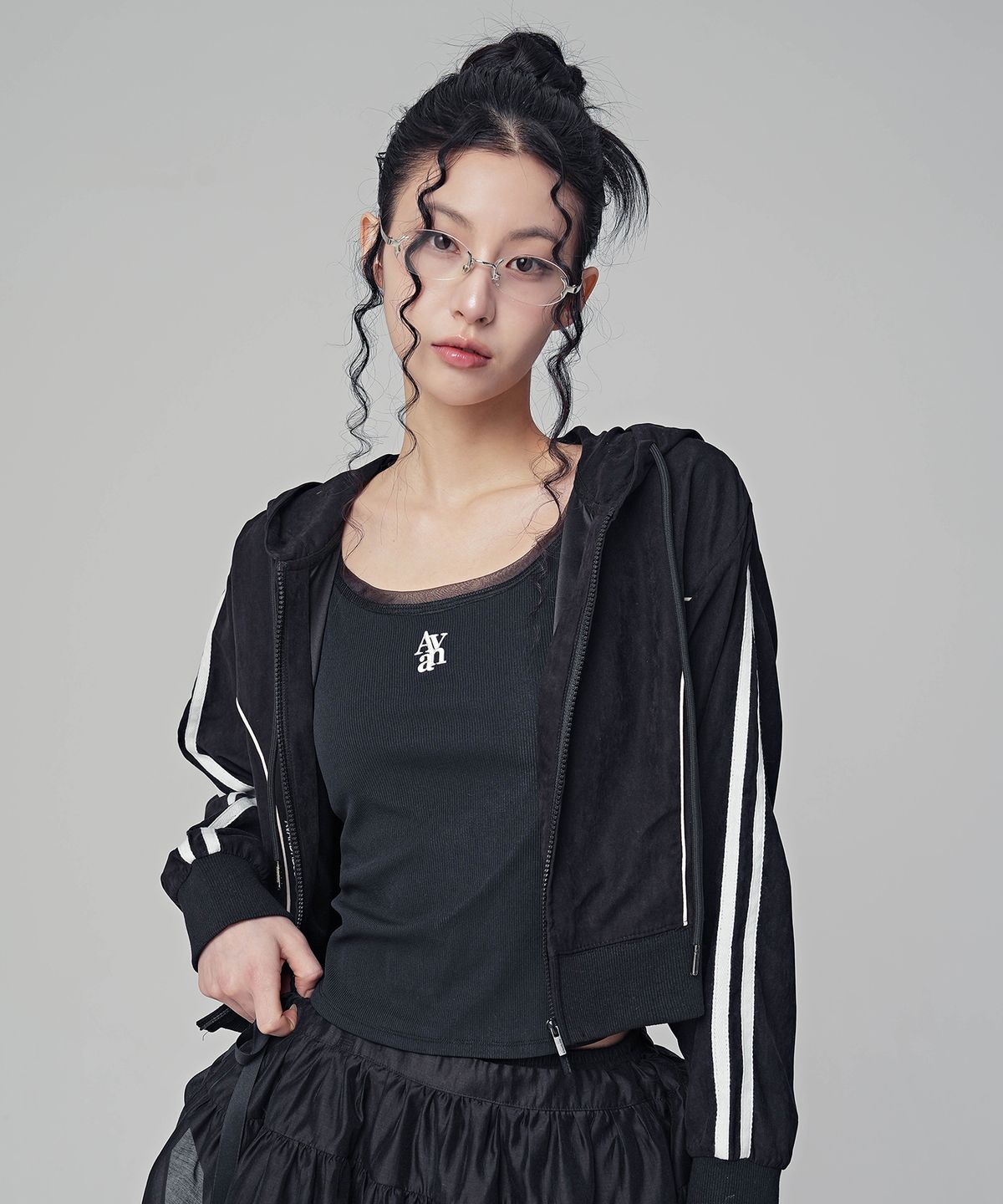 어반드레스(AVANDRESS) Bliss Crop Hood Zip-up_5Colors