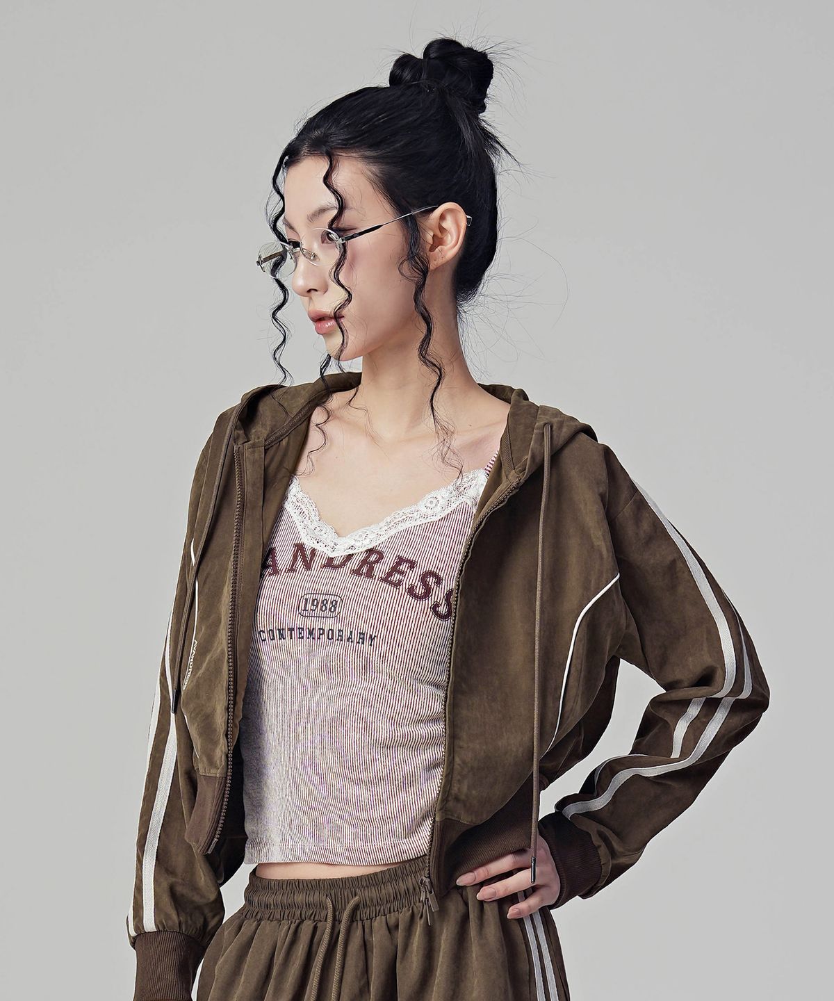 어반드레스(AVANDRESS) Bliss Crop Hood Zip-up_5Colors