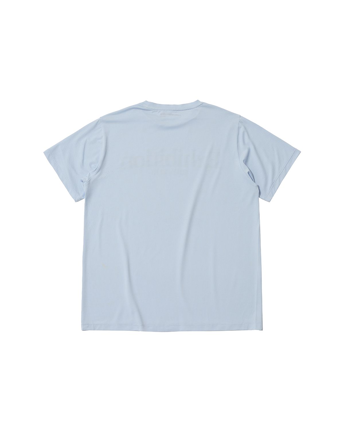 더뮤지엄비지터(THEMUSEUMVISITOR) EXHIBITION GRAPHIC RUNNING T-SHIRT (SKY BLUE)
