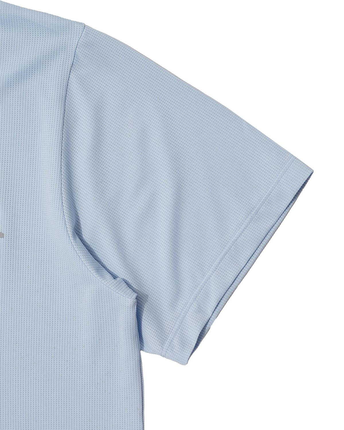 더뮤지엄비지터(THEMUSEUMVISITOR) EXHIBITION GRAPHIC RUNNING T-SHIRT (SKY BLUE)