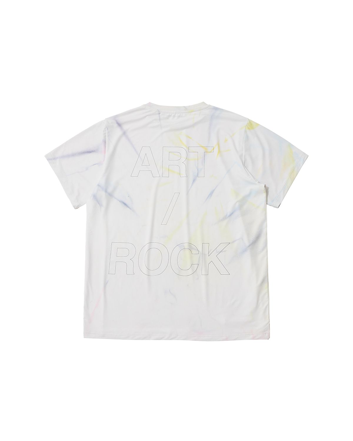 더뮤지엄비지터(THEMUSEUMVISITOR) SPRAYED TIEDYE SPORTS T-SHIRT (YELLOW)