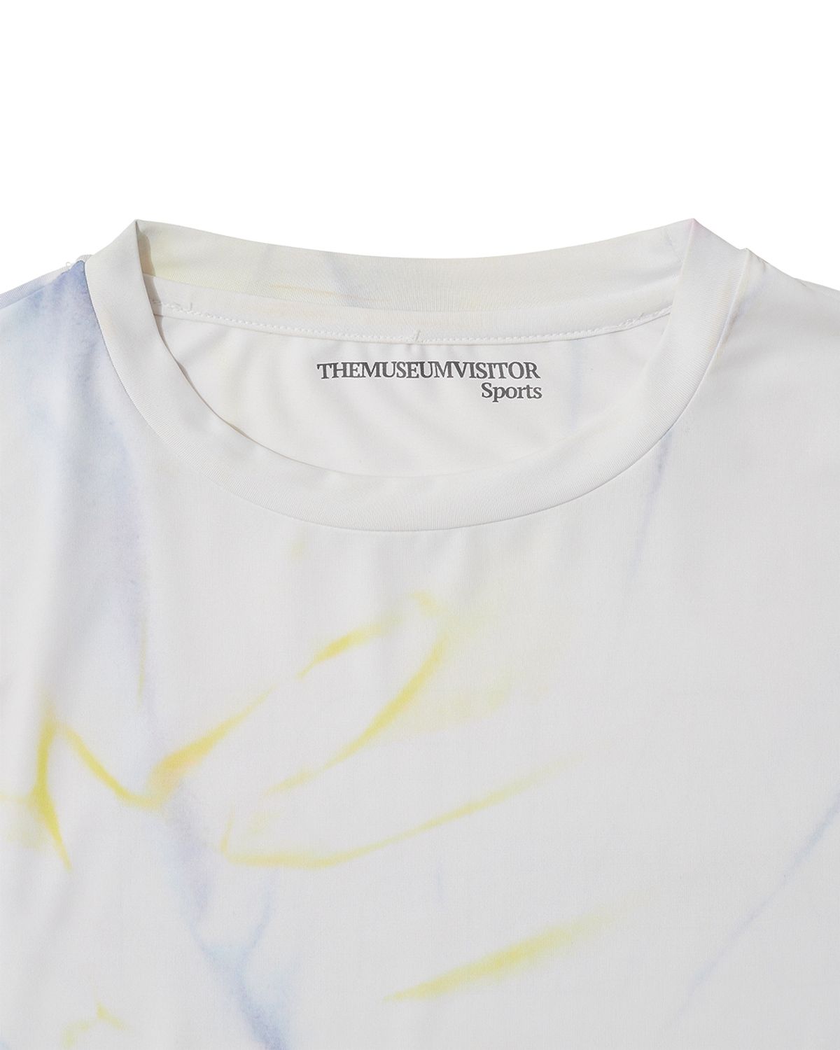 더뮤지엄비지터(THEMUSEUMVISITOR) SPRAYED TIEDYE SPORTS T-SHIRT (YELLOW)
