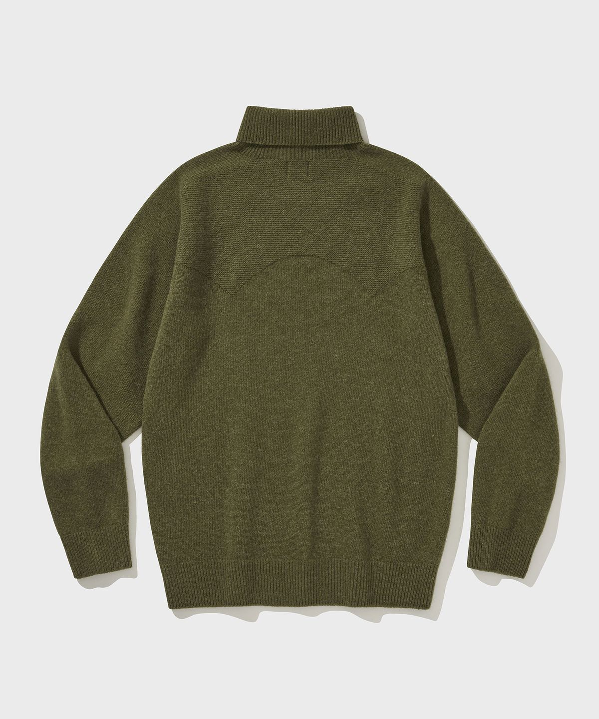 비디알(VDR) WHOLE GARMENT DOUBLE FACE TURTLENECK [Olive]