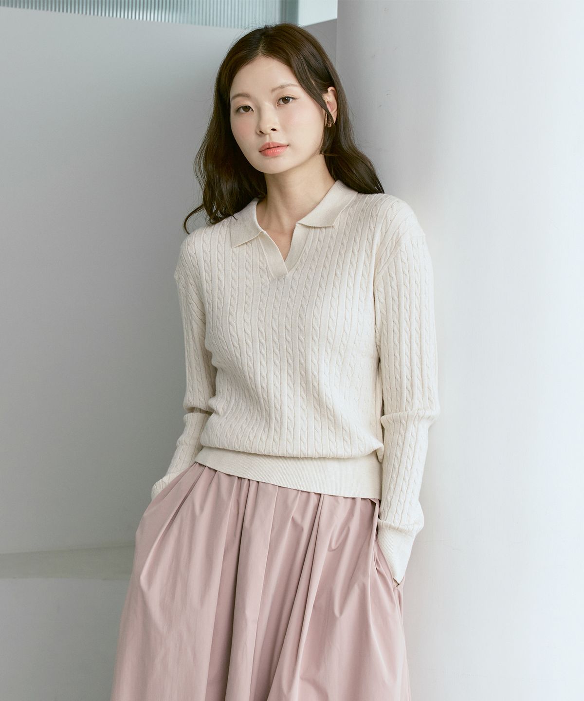 210에디트(210EDIT) 여성 블라썸 스커트 [핑크]_ZG5SK501
