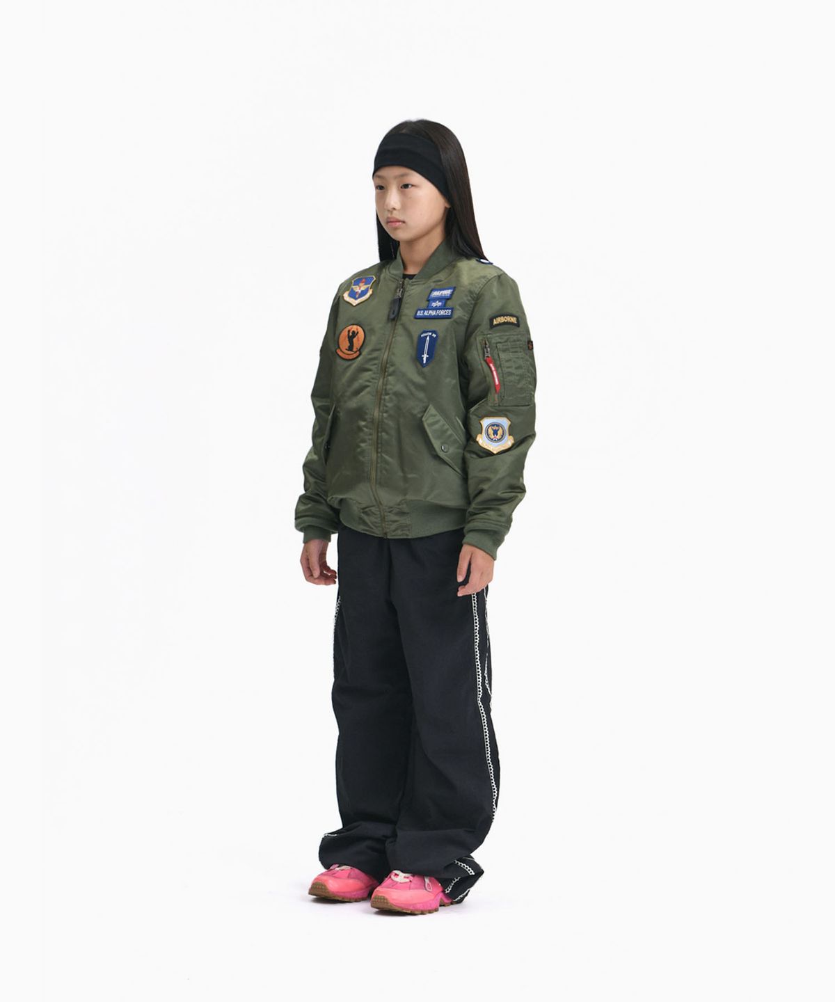 알파 인더스트리 키즈(ALPHA INDUSTRIES KIDS) 키즈 MA-1 스쿼드론 세이지