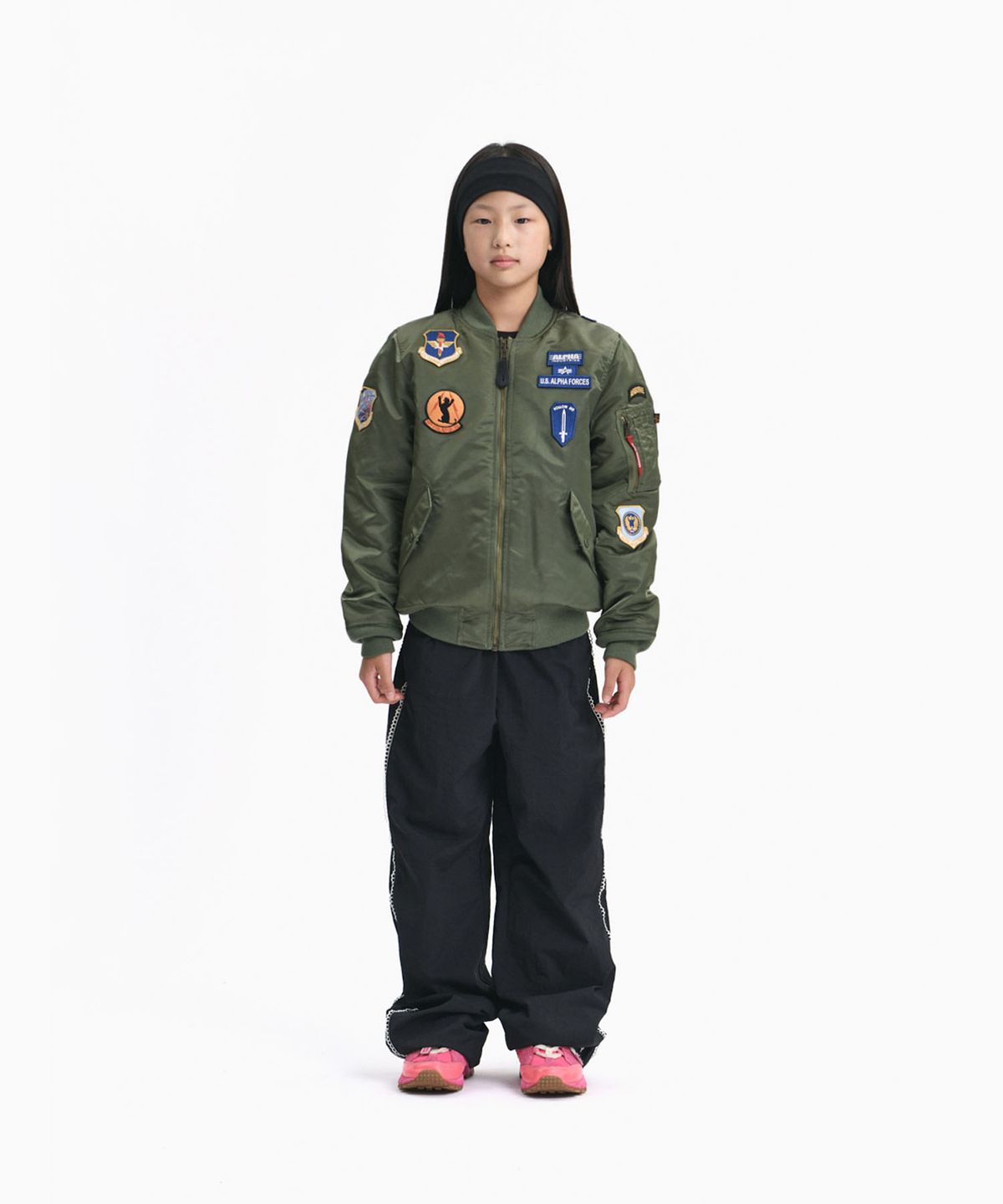 알파 인더스트리 키즈(ALPHA INDUSTRIES KIDS) 키즈 MA-1 스쿼드론 세이지
