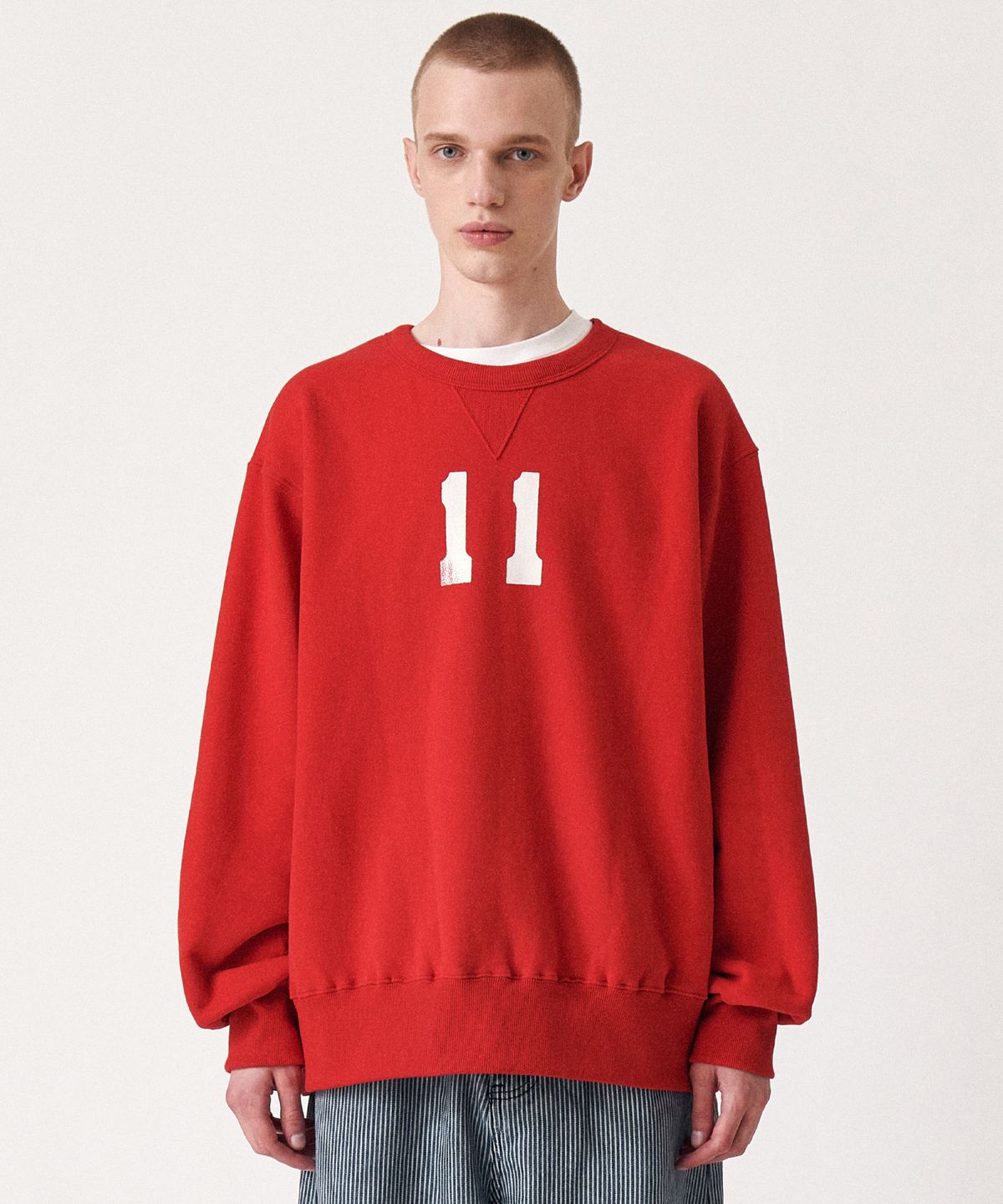 골든선샤인(GOLDEN SUNSHINE) Eleven numbering sweatshirts_Red