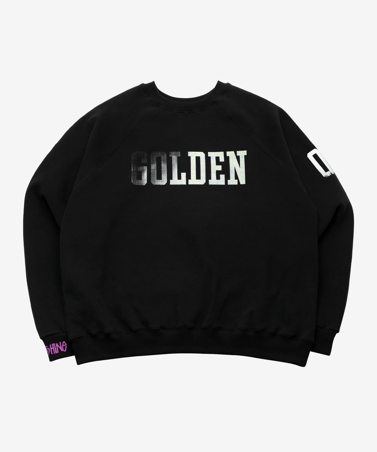 골든선샤인(GOLDEN SUNSHINE) Golden raglan sweatshirts_Ebony black