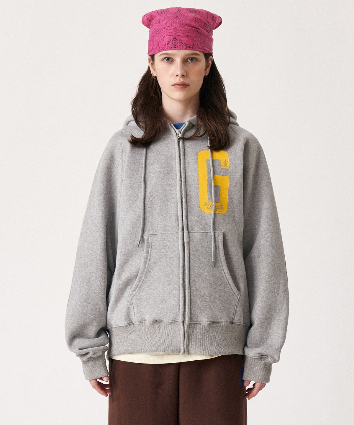 골든선샤인(GOLDEN SUNSHINE) G-logo hood zip-up_Melange