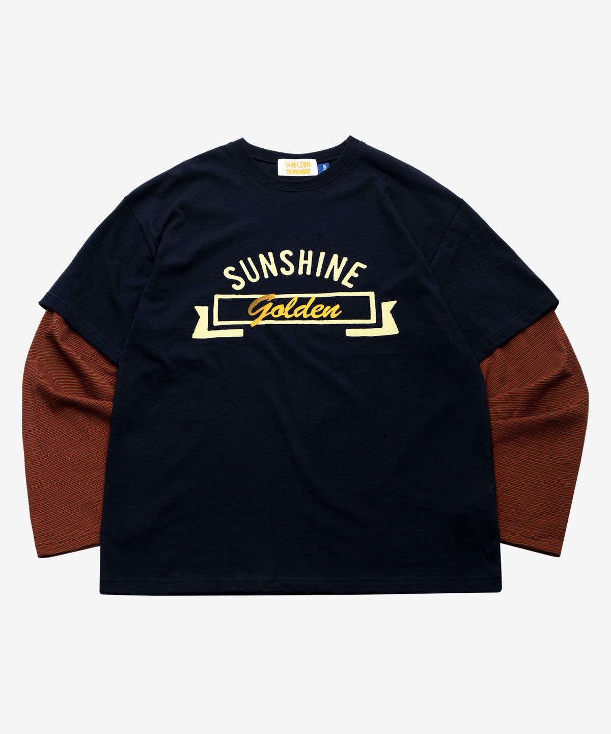골든선샤인(GOLDEN SUNSHINE) Layered stripe long sleeve_Navy