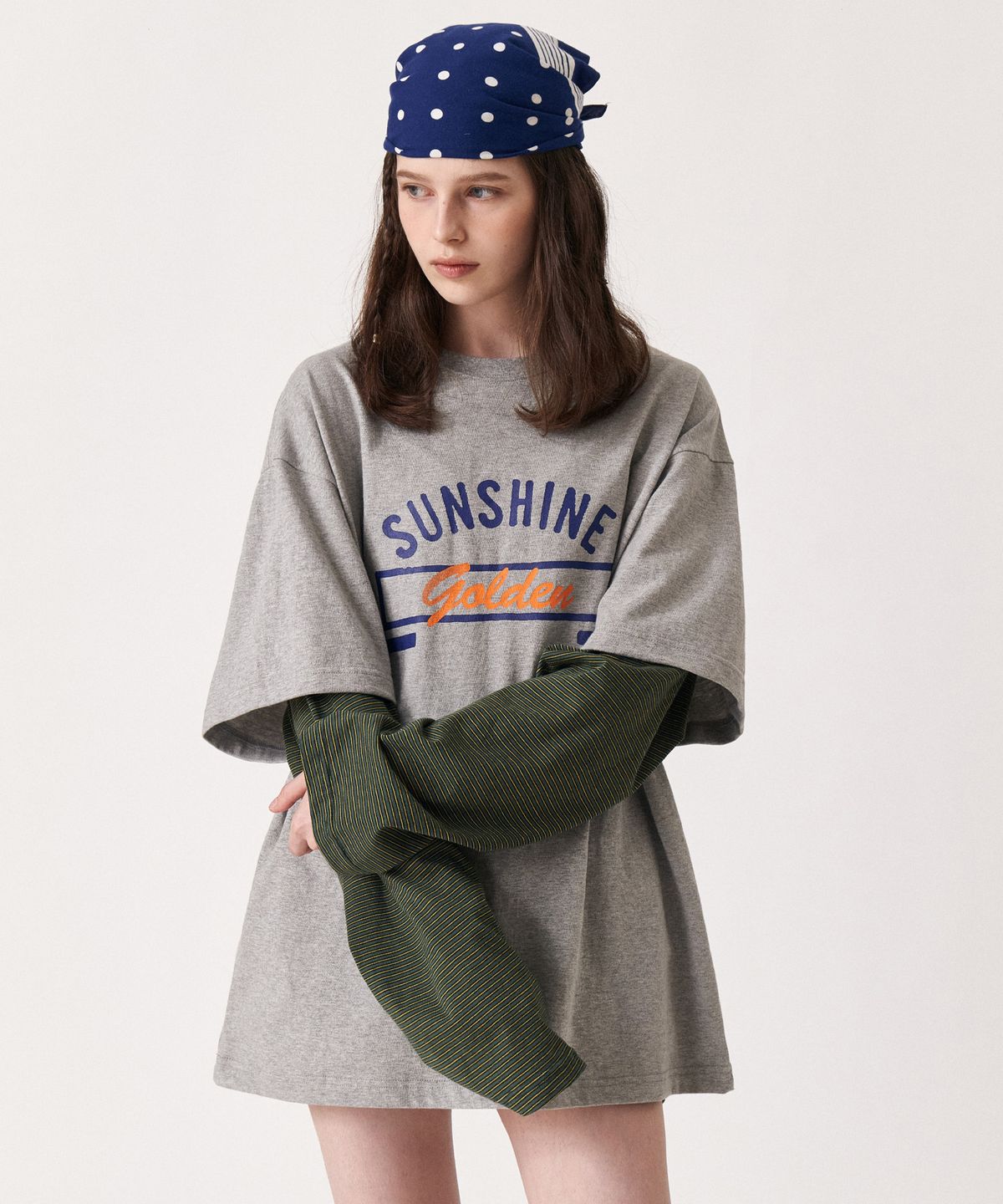 골든선샤인(GOLDEN SUNSHINE) Layered stripe long sleeve_Melange
