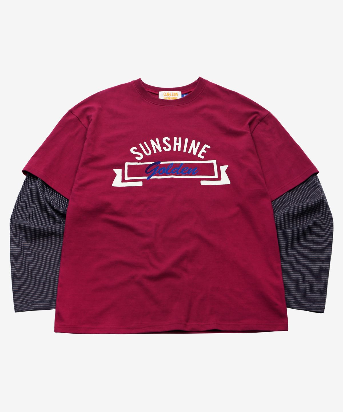 골든선샤인(GOLDEN SUNSHINE) Layered stripe long sleeve_Orchid purple
