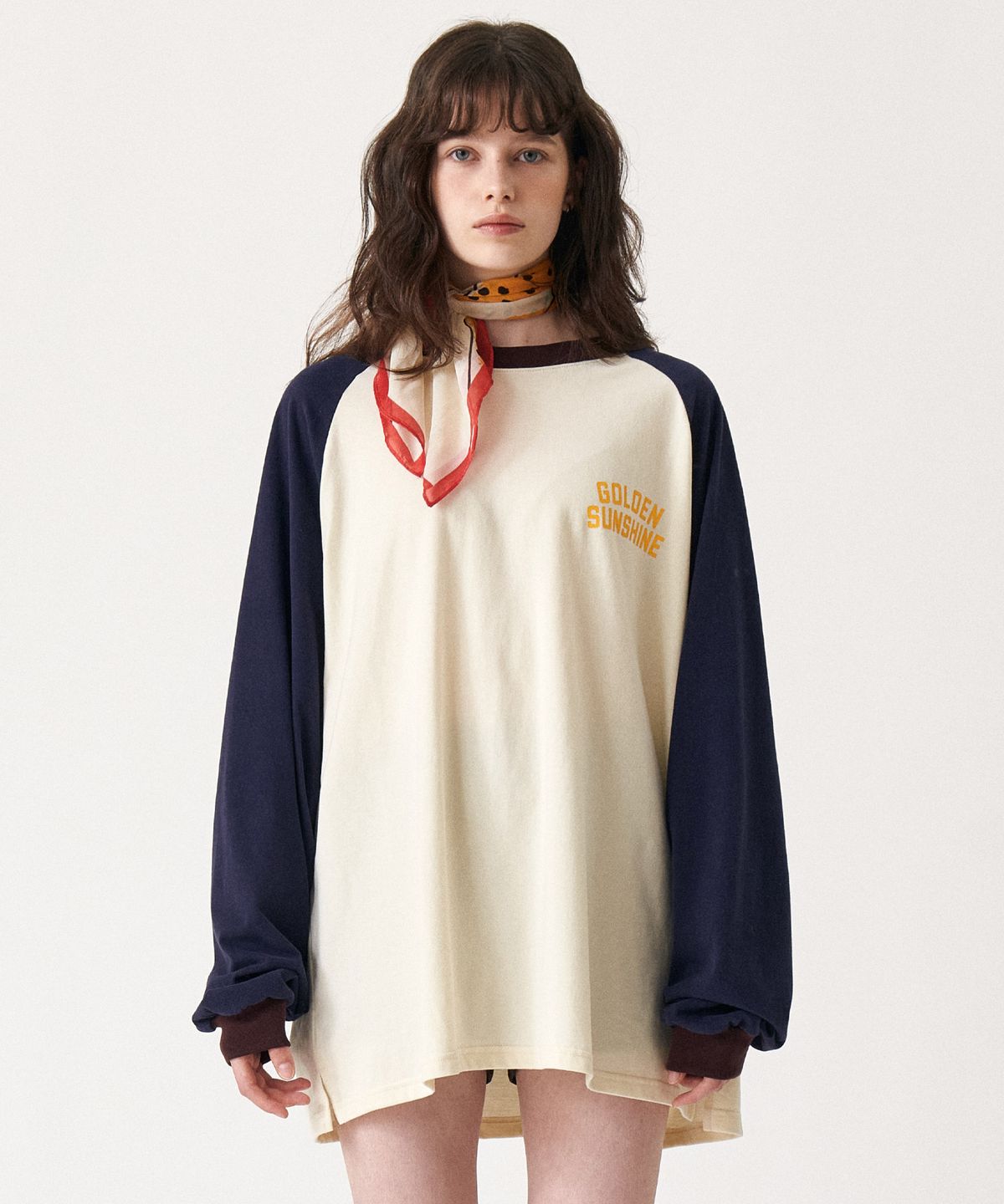 골든선샤인(GOLDEN SUNSHINE) Colorblock raglan long sleeve_Cream