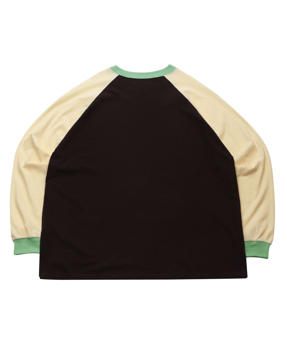 골든선샤인(GOLDEN SUNSHINE) Colorblock raglan long sleeve_Black bun