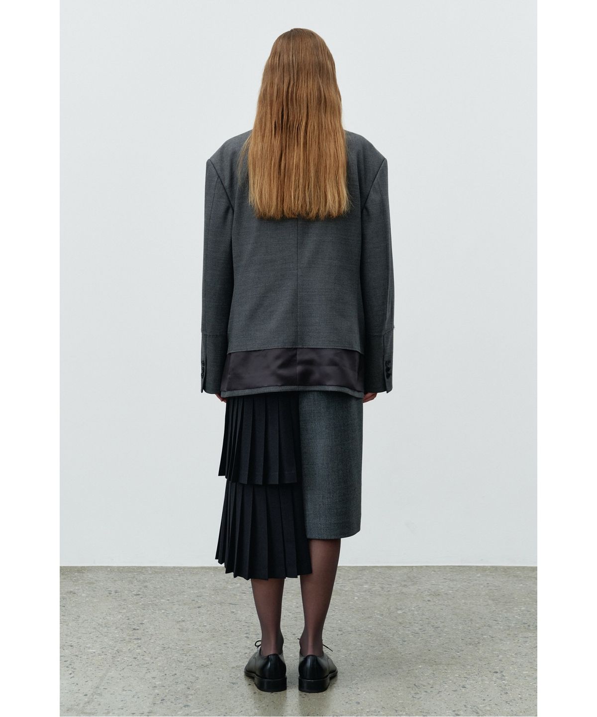 래코드(RECODE) Raw Edge Pocket Oversized Jacket RQJAA25504GYX