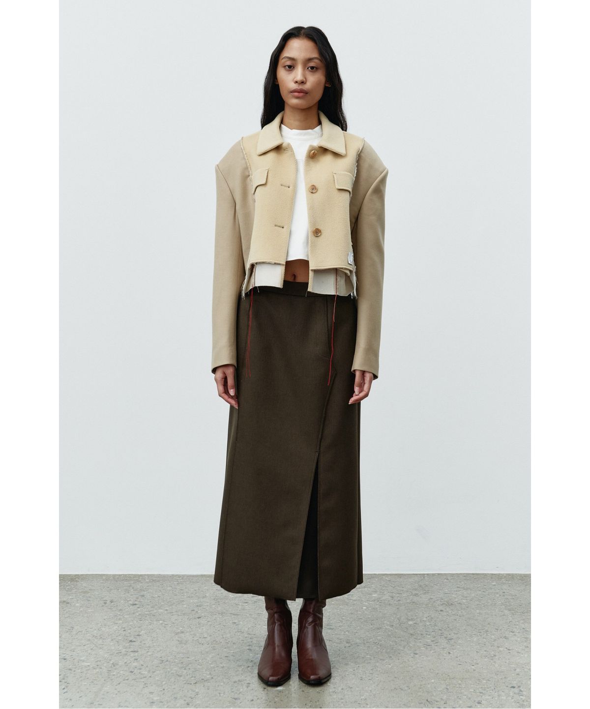 래코드(RECODE) Two suit mixed jacket RQJAW25507BEX