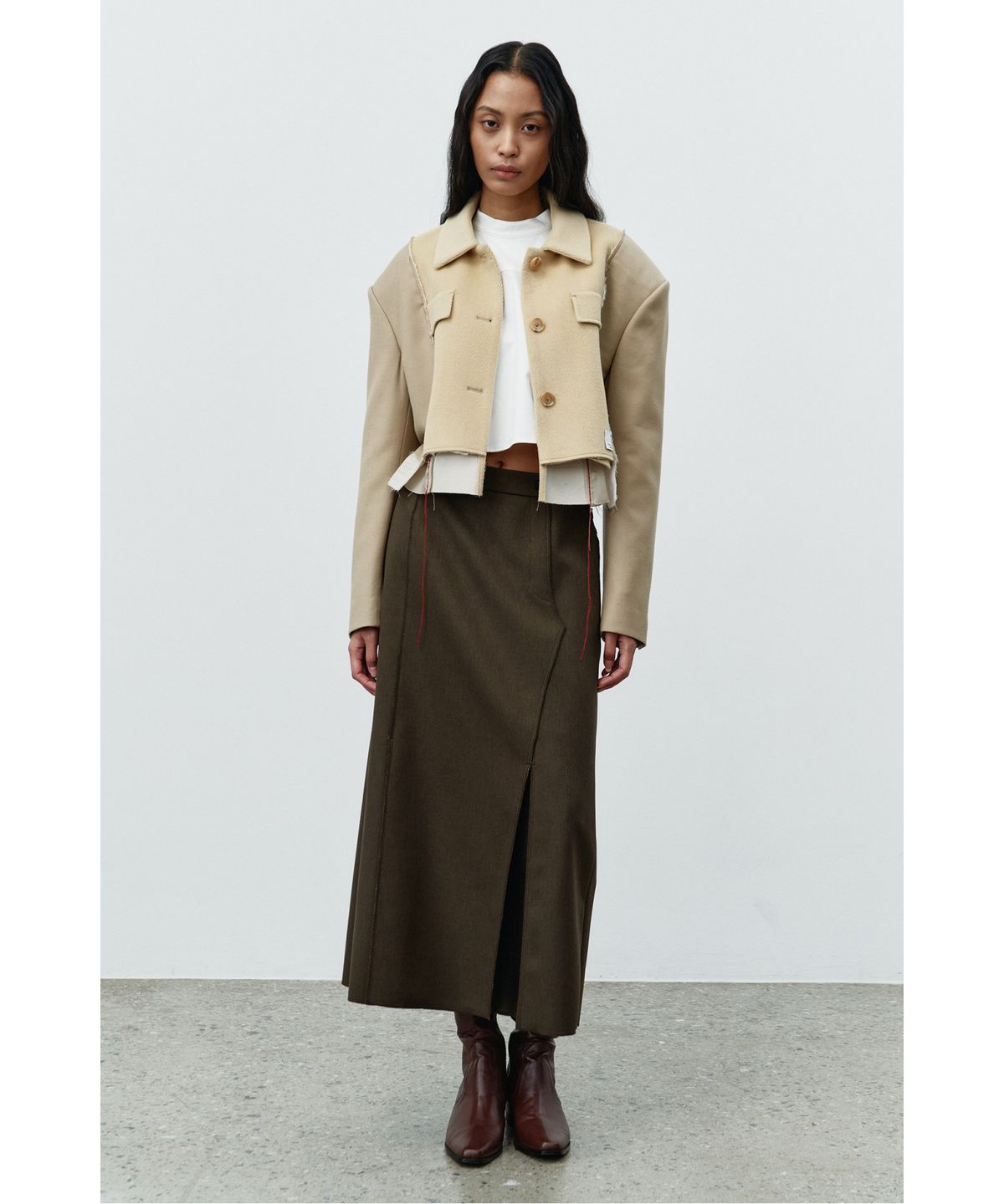 래코드(RECODE) Two suit mixed jacket RQJAW25507BEX