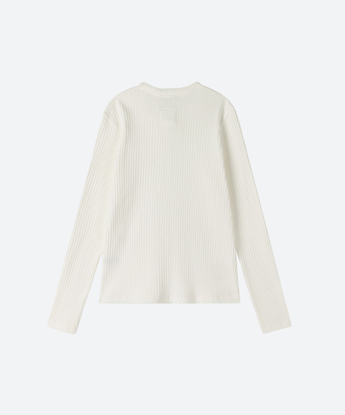 문선 아카이브(MOONSUN ARCHIVE) MJ Henley Neck Ribbed T-shirt / White