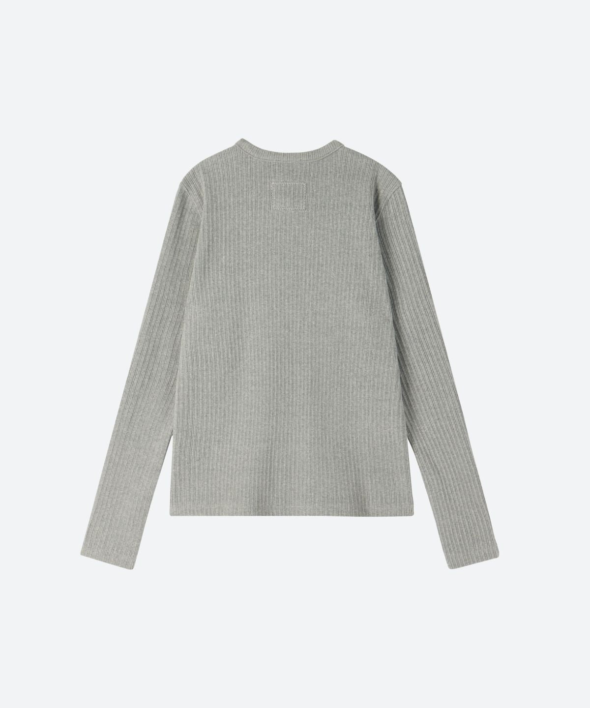 문선 아카이브(MOONSUN ARCHIVE) MJ Henley Neck Ribbed T-shirt / Gray