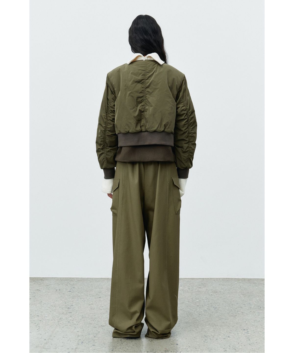 래코드(RECODE) Raw Edge Wide Trousers RQPAW25529KHX