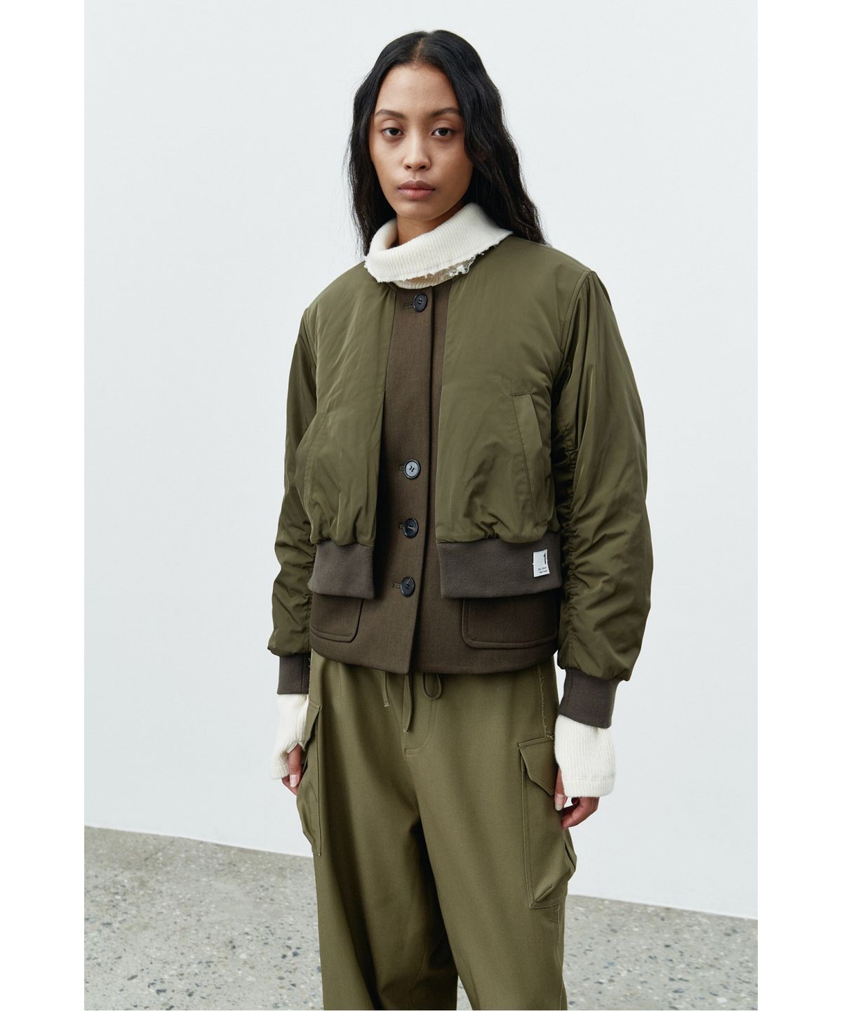 래코드(RECODE) Raw Edge Wide Trousers RQPAW25529KHX