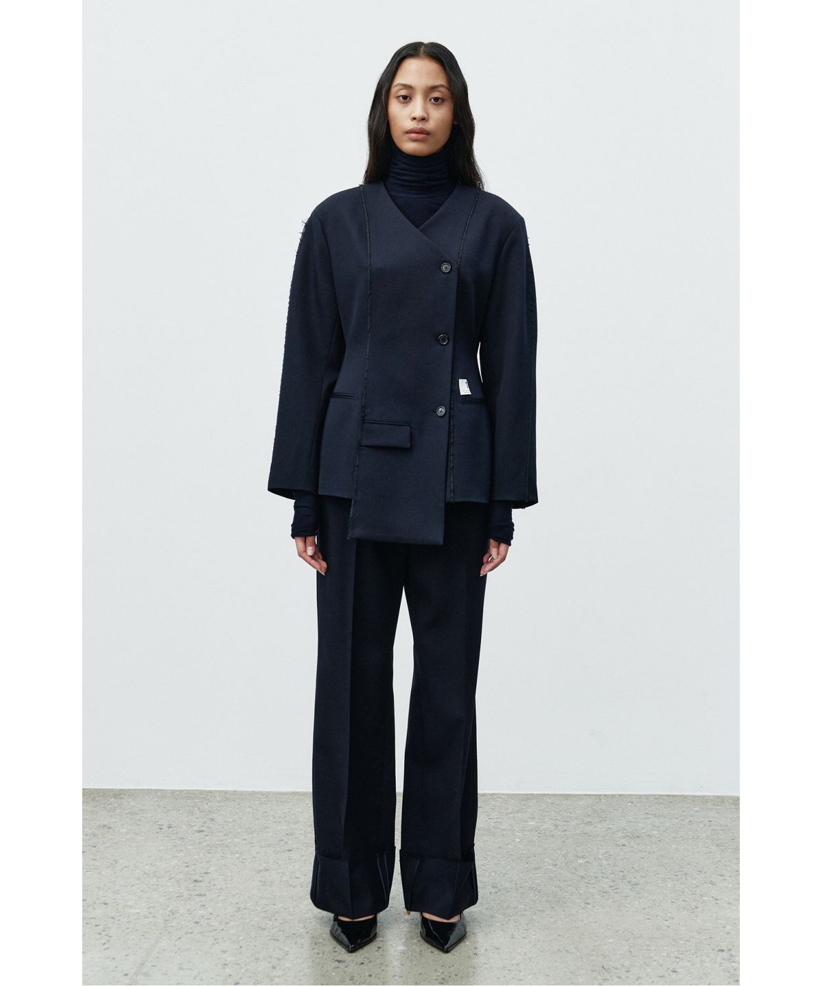 래코드(RECODE) Asymmetric Paneled Jacket RQJAA25505NYX